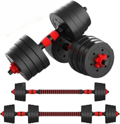2-in-1 Adjustable Dumbbell & Barbell Set (25 Kgs)