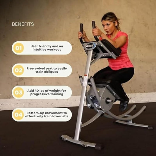 Ab Coaster - Ultimate 6-Pack Ab Exercise Machine for Home & Gym