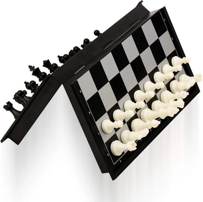 Magnetic Chess Board Set, Folding Travel Chess Game with Portable Storage, Durable ABS Material | Ideal for All Surfaces, Kids & Adults | Match-Ready | Includes Pump & Needle | Durable & Long-Lasting Performance