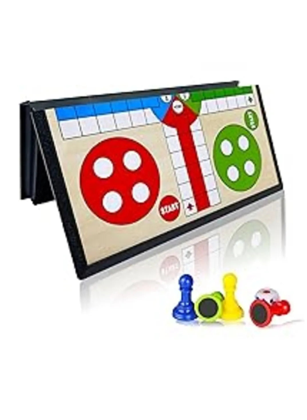 magnetic ludo s/m/l traditional board brain game for kids & adults- | ideal for all surfaces, kids & adults | match-ready | includes pump & needle | durable & long-lasting performance