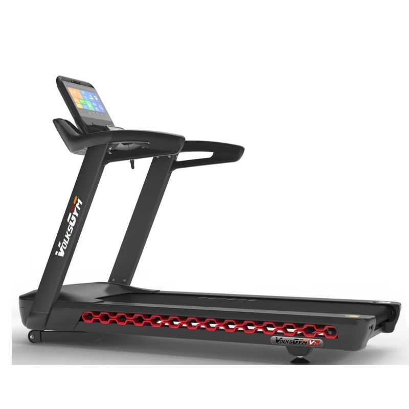motorized semi commercial treadmill with lcd v7+