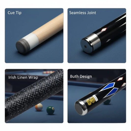 Professional Billiard Cue Stick for Pool & Snooker – Durable Hardwood Shaft, Anti-Slip Grip, Precision Tip – Ideal for Home, Club & Tournament Play