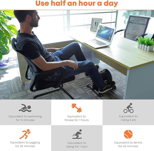 Under Desk Mini Exercise Bike with Digital Display