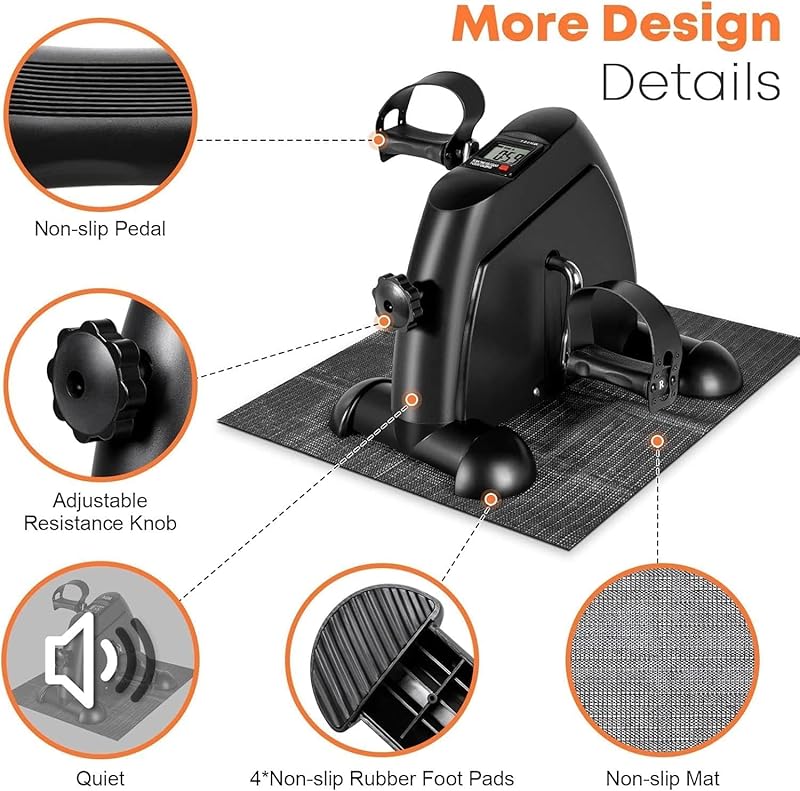 under desk mini exercise bike with digital display