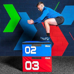 4-in-1 Soft Foam Plyometric Jump Box (15cm- 60cm)