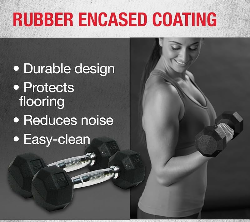 6kg hex dumbbells (pair)
