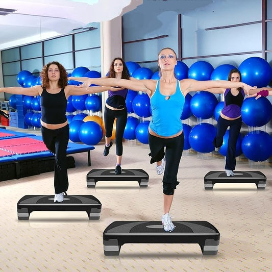 31" Adjustable Height Aerobic Step Platform for Exercise