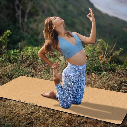Cork & TPE Yoga Mat | Extra Long Non-Slip Eco-Friendly Mat | 4mm