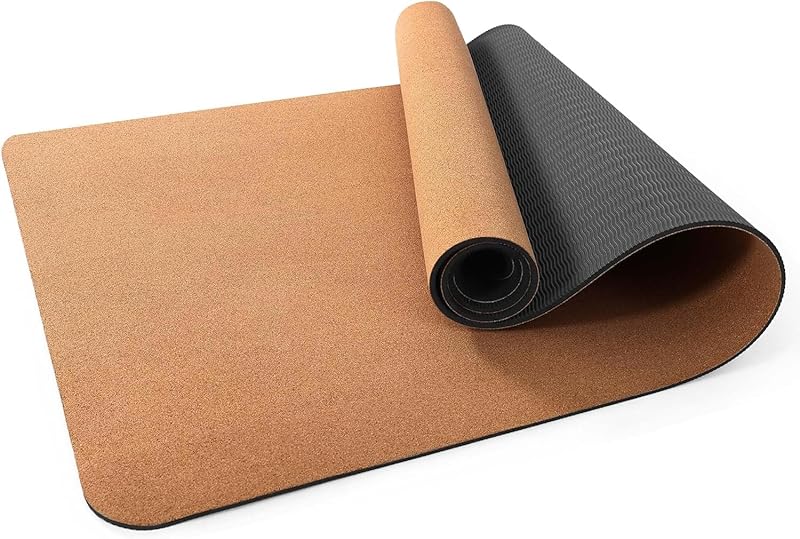 Cork & TPE Yoga Mat | Extra Long Non-Slip Eco-Friendly Mat | 4mm