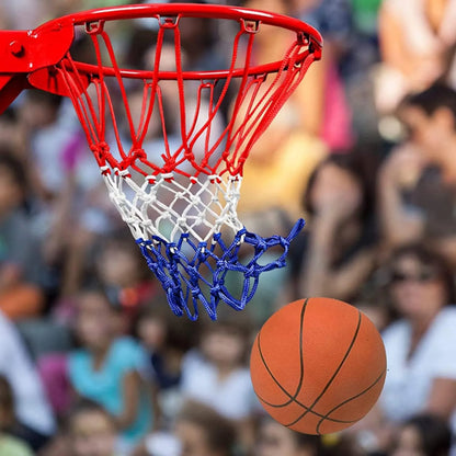 Durable Basketball Net ? 12 Loops Heavy-Duty Replacement Net for Indoor & Outdoor Hoops | Ideal for All Surfaces, Kids & Adults | Match-Ready | Includes Pump & Needle | Durable & Long-Lasting Performance