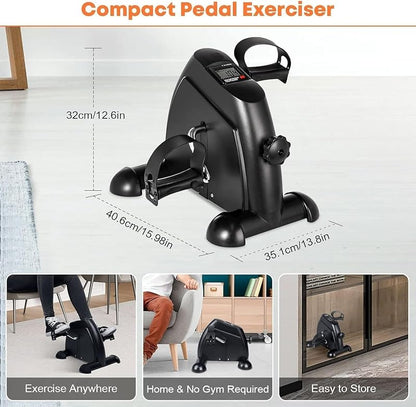 Under Desk Mini Exercise Bike with Digital Display