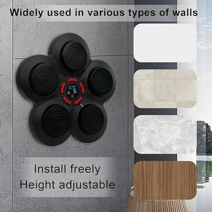 Music Boxing Machine - WallMounted Digital Punching Pad with Reflex