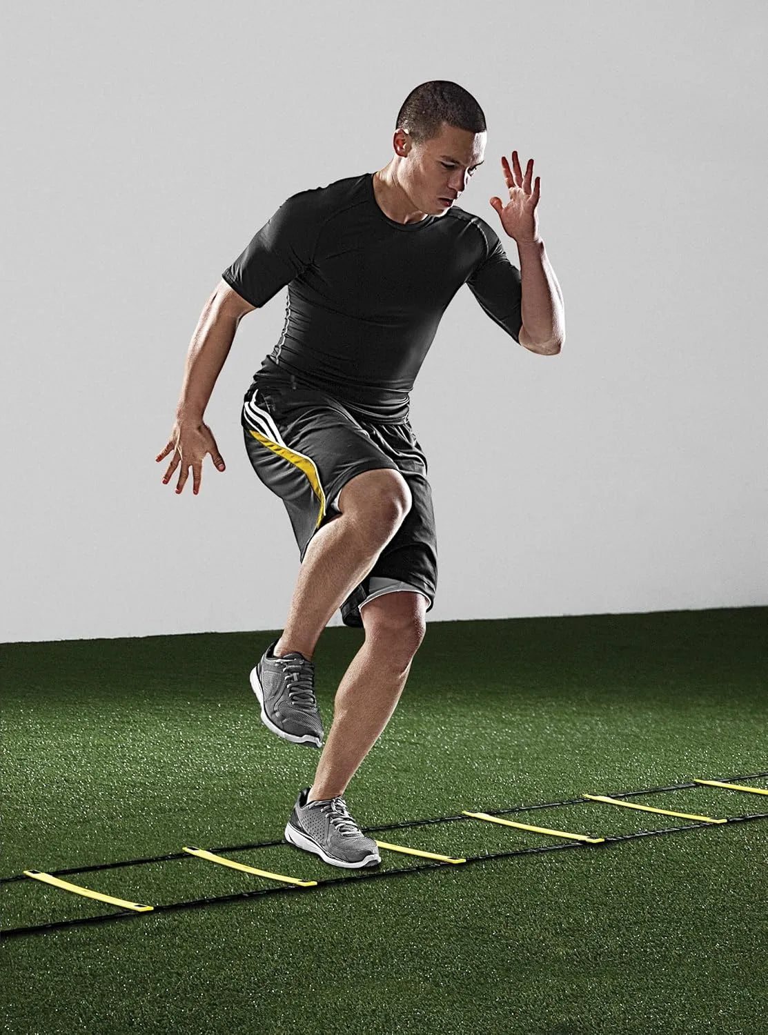 High Quality Plastic Speed Agility Training Ladder Soccer Training Ladder | Ideal for All Surfaces, Kids & Adults | Match-Ready | Includes Pump & Needle | Durable & Long-Lasting Performance