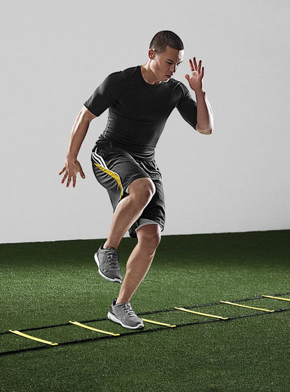 High Quality Plastic Speed Agility Training Ladder Soccer Training Ladder | Ideal for All Surfaces, Kids & Adults | Match-Ready | Includes Pump & Needle | Durable & Long-Lasting Performance