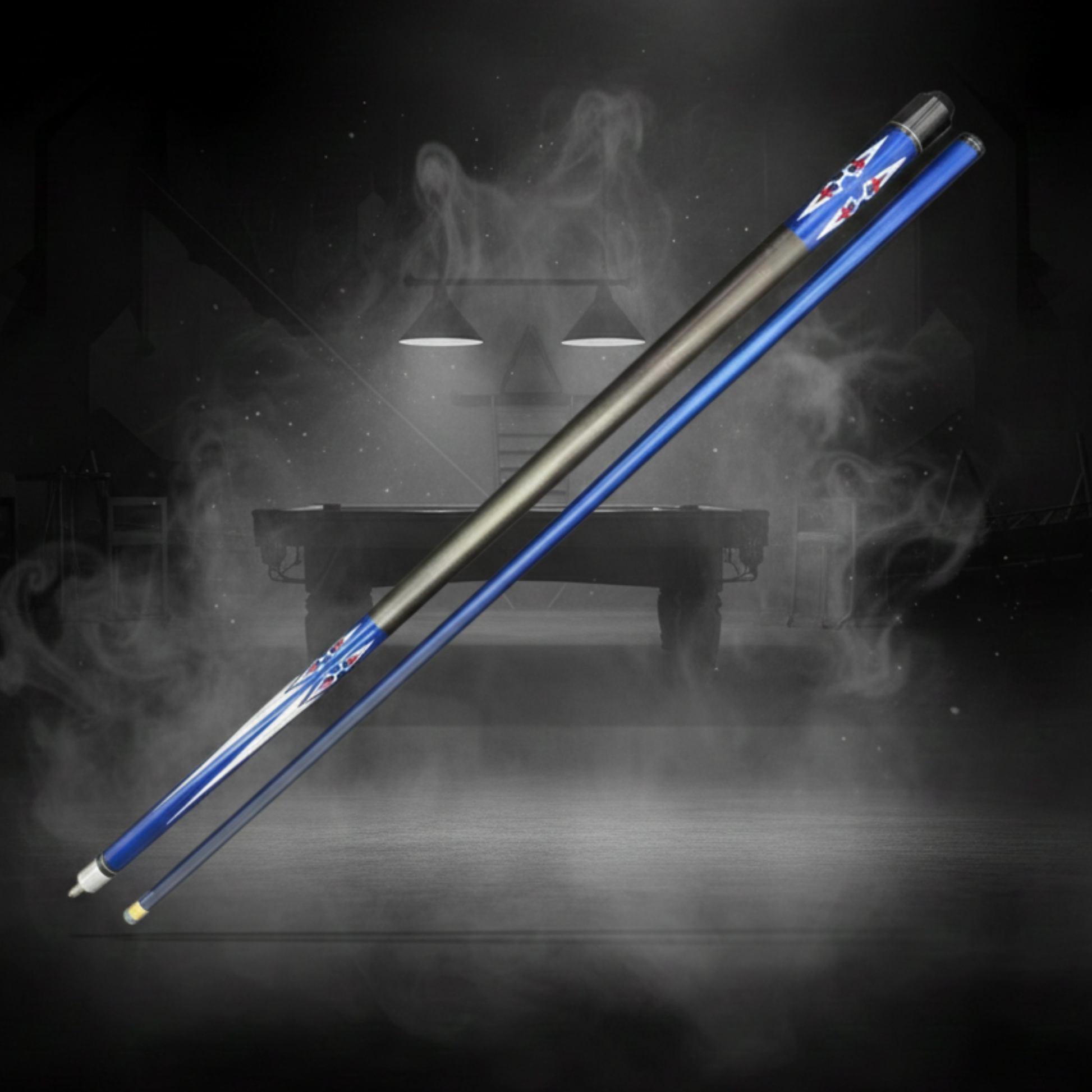 2-Piece 58 Inch13 mm Carbon Fibre Billiard Pool Cue Composite Pool Cue Sticks Set | Ideal for All Surfaces, Kids & Adults | Match-Ready | Includes Pump & Needle | Durable & Long-Lasting Performance