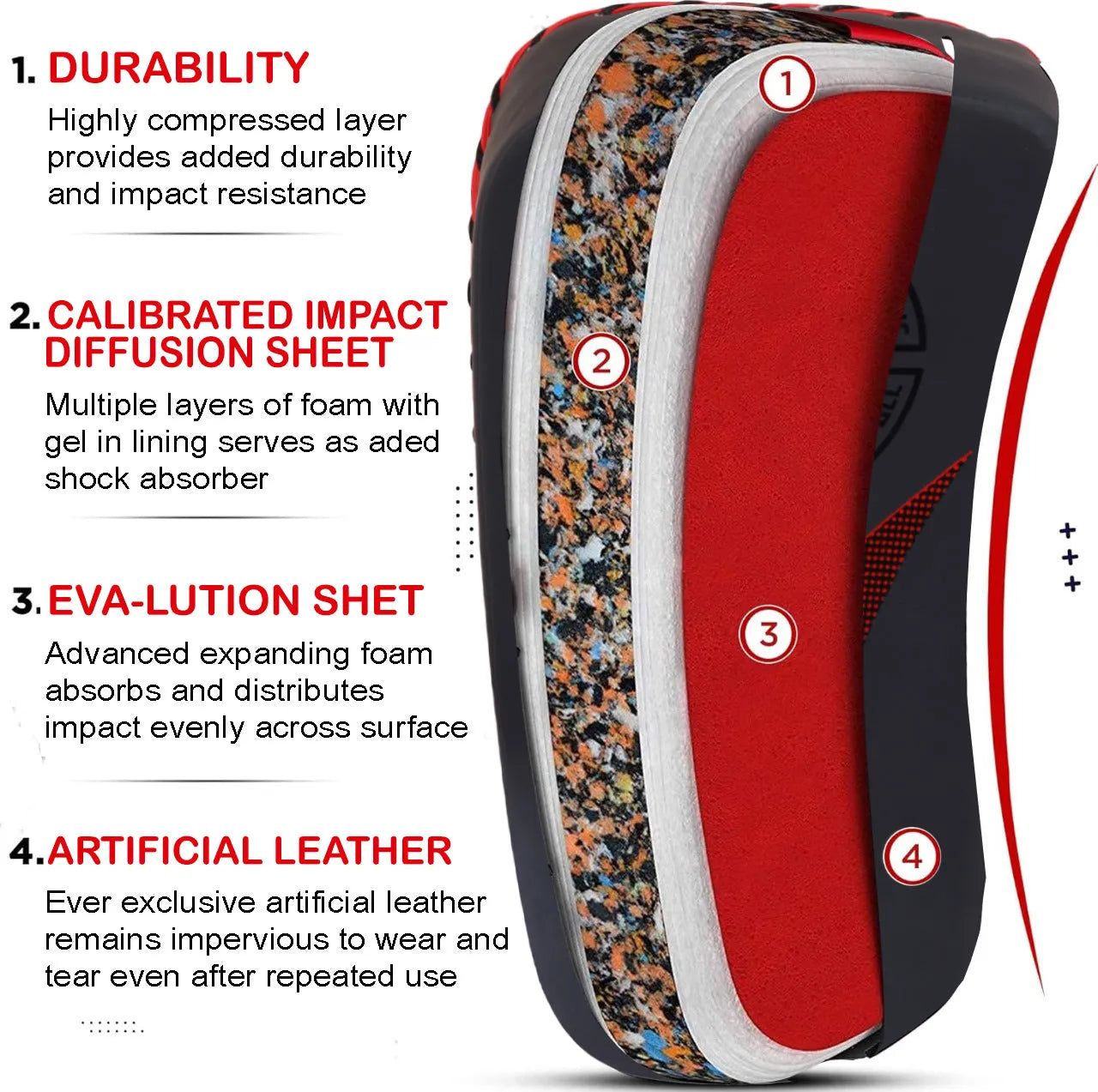 Arm Mitt Kick Boxing Gold Red White(SI-1583) | Ideal for All Surfaces, Kids & Adults | Match-Ready | Includes Pump & Needle | Durable & Long-Lasting Performance