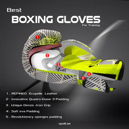 Professional Boxing Gloves For Strong Punches Sparring And Kickboxing Fighting Punch Bag Workout Muay Thai And Training(SI-1490) | Ideal for All Surfaces, Kids & Adults | Match-Ready | Includes Pump & Needle