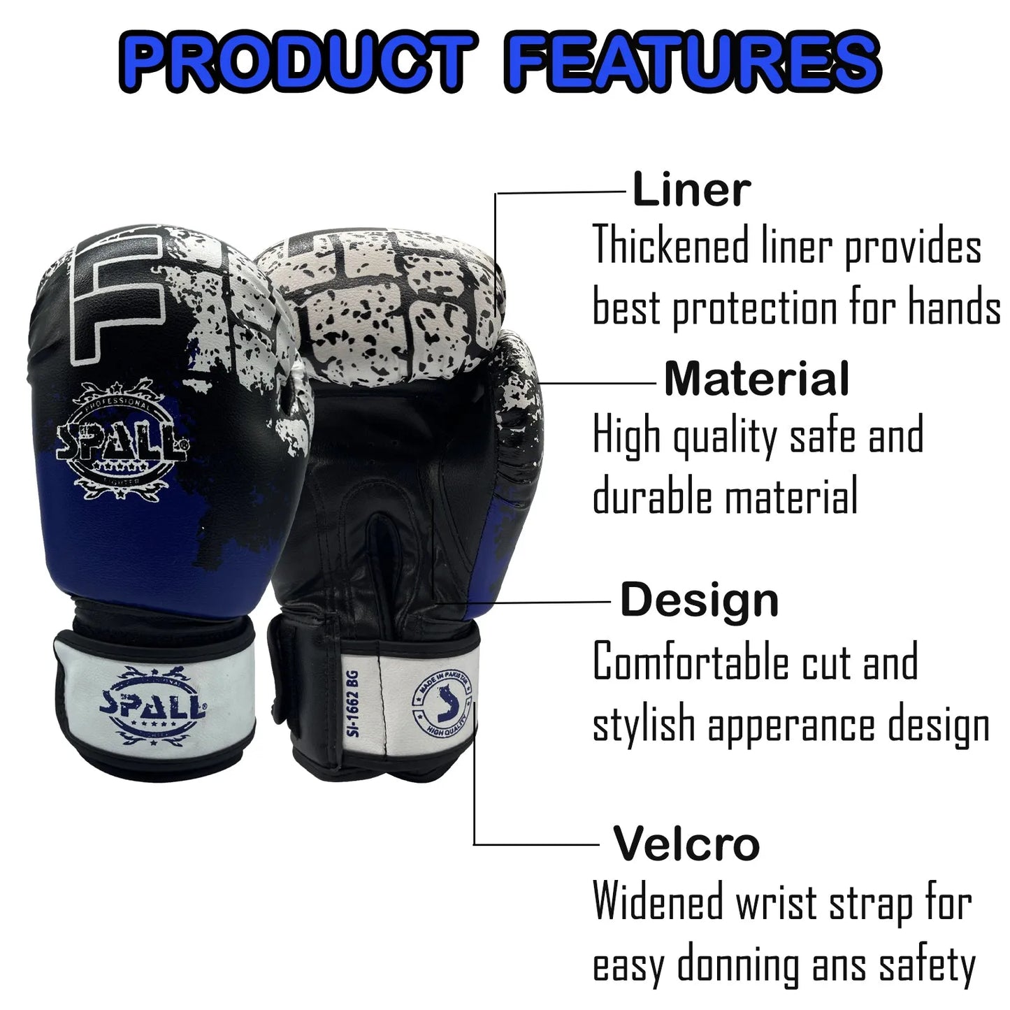 boxing gloves for sparring training and fighting lightweight (si-1662) | ideal for all surfaces, kids & adults | match-ready | includes pump & needle | durable & long-lasting performance