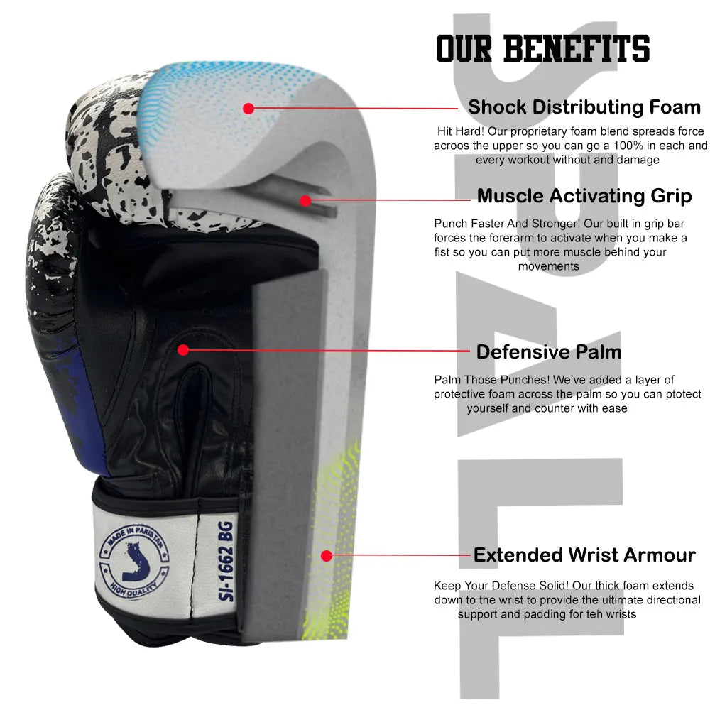 Boxing Gloves For Sparring Training And Fighting Lightweight (SI-1662) | Ideal for All Surfaces, Kids & Adults | Match-Ready | Includes Pump & Needle | Durable & Long-Lasting Performance