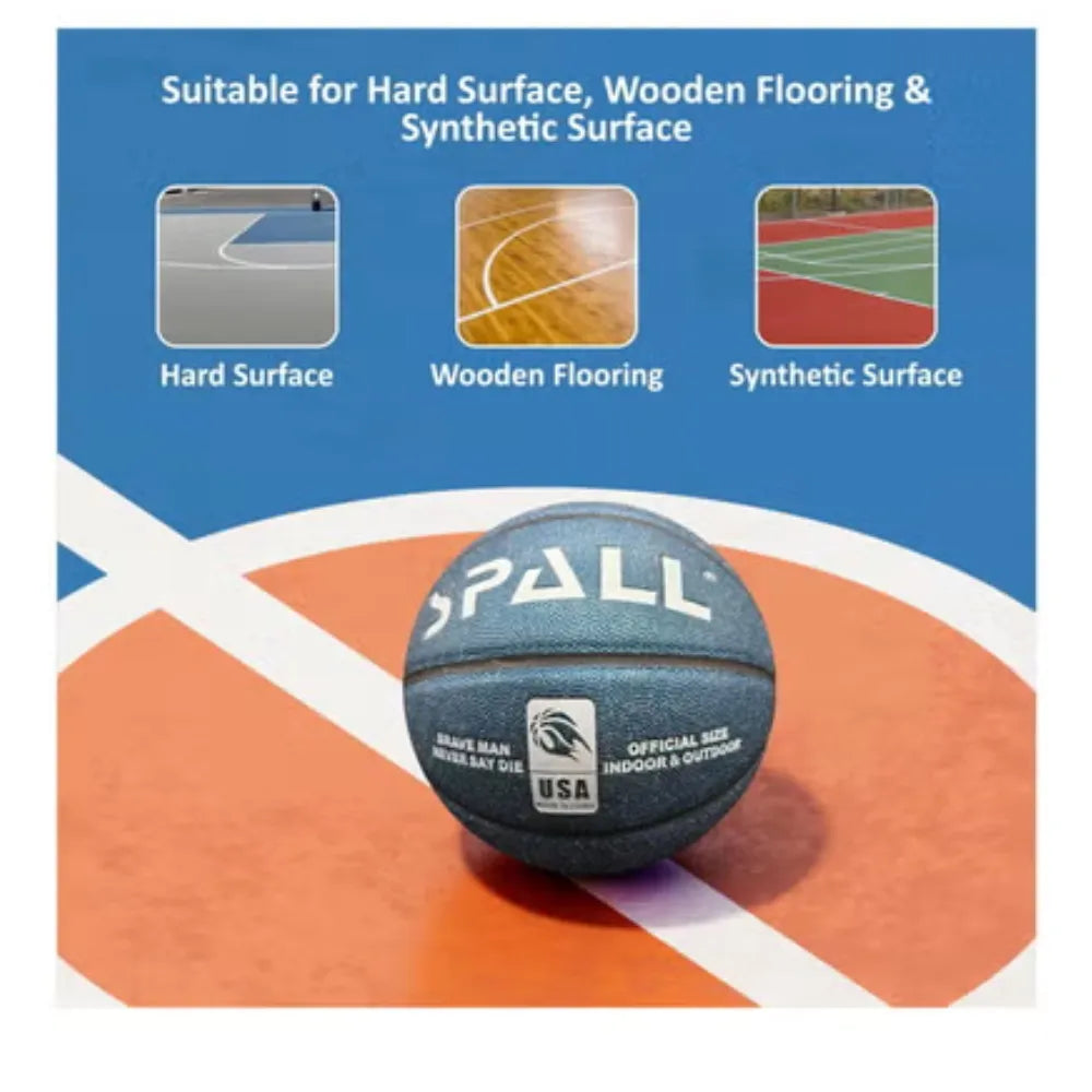basketball size 7 indoor/outdoor official regulation size streetball rubber basketball deep channel construction made for unisex men and women youth and adult for professional training and games