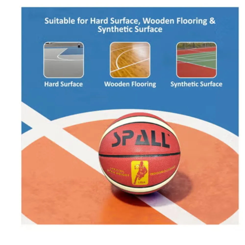 basketball size 7 indoor/outdoor official regulation size streetball rubber basketball deep channel construction made for unisex men and women youth and adult for professional training and games