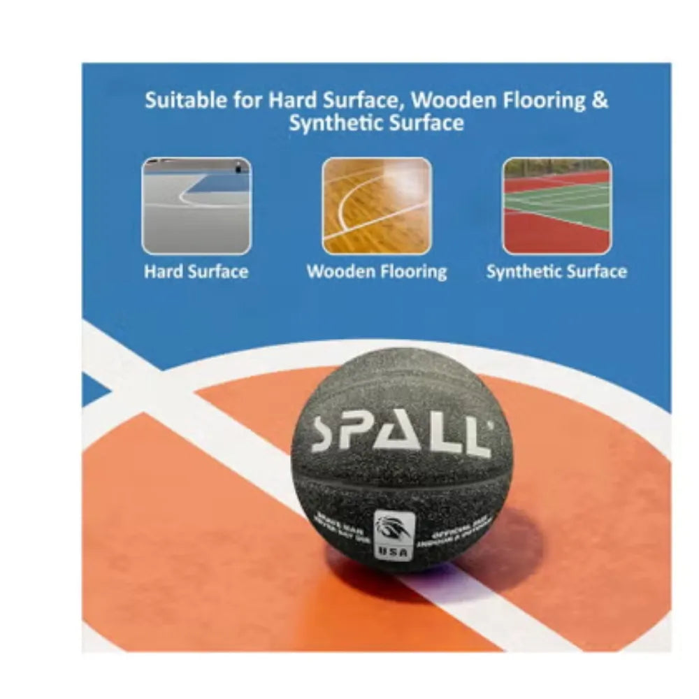 basketball size 7 indoor/outdoor official regulation size streetball rubber basketball deep channel construction made for unisex men and women youth and adult for professional training and games
