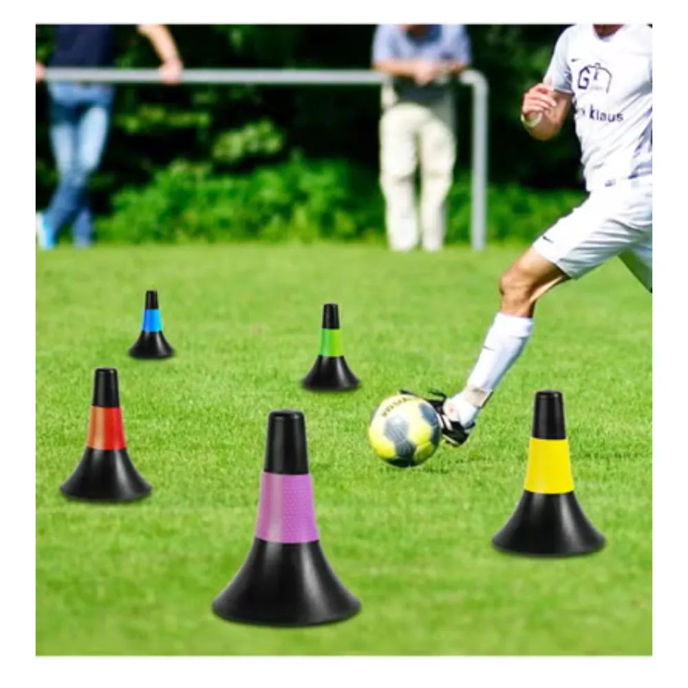 agility training sport cone, 9 inches marker cones with carry bag, basketball training cones for soccer football basketball speed grab drills and training | ideal for all surfaces, kids & adults
