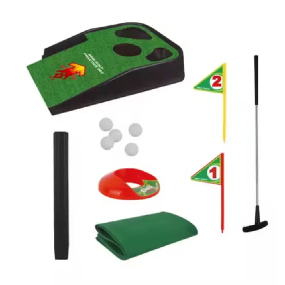 kids mini golf toy set ? indoor & outdoor sports game for children | fun training & practice golf set for boys & girls ? educational golf activity game for toddlers & kids | ideal for all surfaces