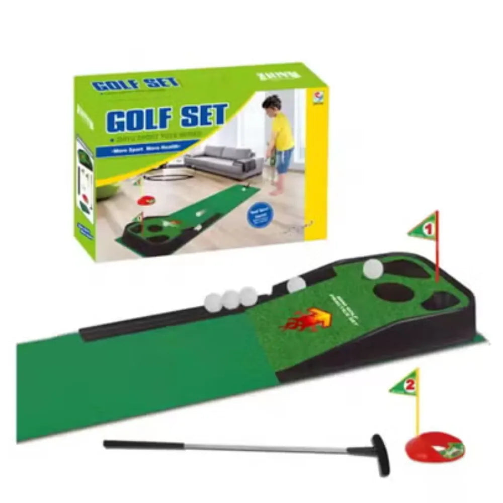 kids mini golf toy set ? indoor & outdoor sports game for children | fun training & practice golf set for boys & girls ? educational golf activity game for toddlers & kids | ideal for all surfaces