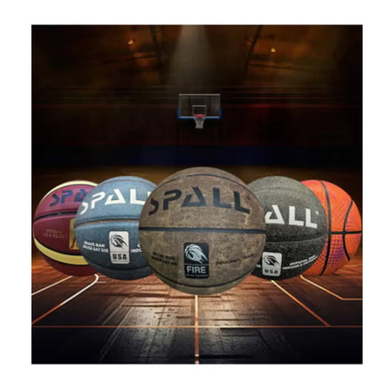 Basketball Size 7 Indoor/Outdoor Official Regulation Size Streetball Rubber Basketball Deep Channel Construction Made For Unisex Men And Women Youth And Adult For Professional Training And Games