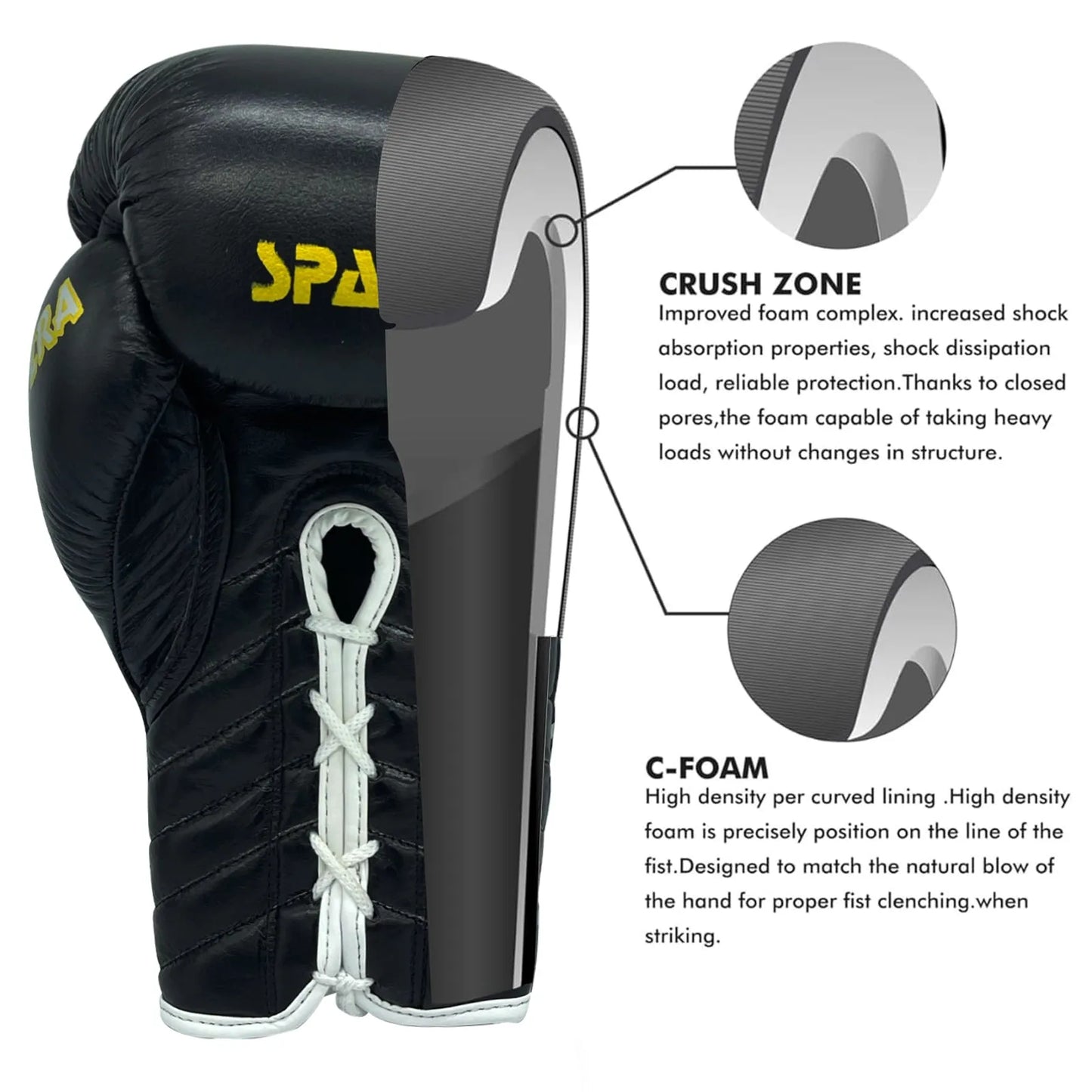 professional boxing gloves for strong punches sparring and kickboxing fighting punch bag workout muay thai and training(si-804) | ideal for all surfaces, kids & adults | match-ready | includes pump & needles