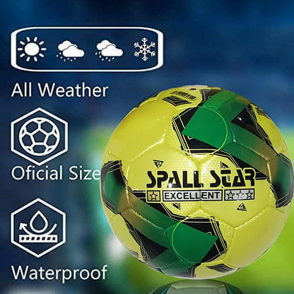 Football Soccer Ball For matches World Cup Best Indoor/Outdoor Water Proof Ball For Professional Training And Matches For Men And Women Youth And Adult(CR-671) | Ideal for All Surfaces, Kids & Adults