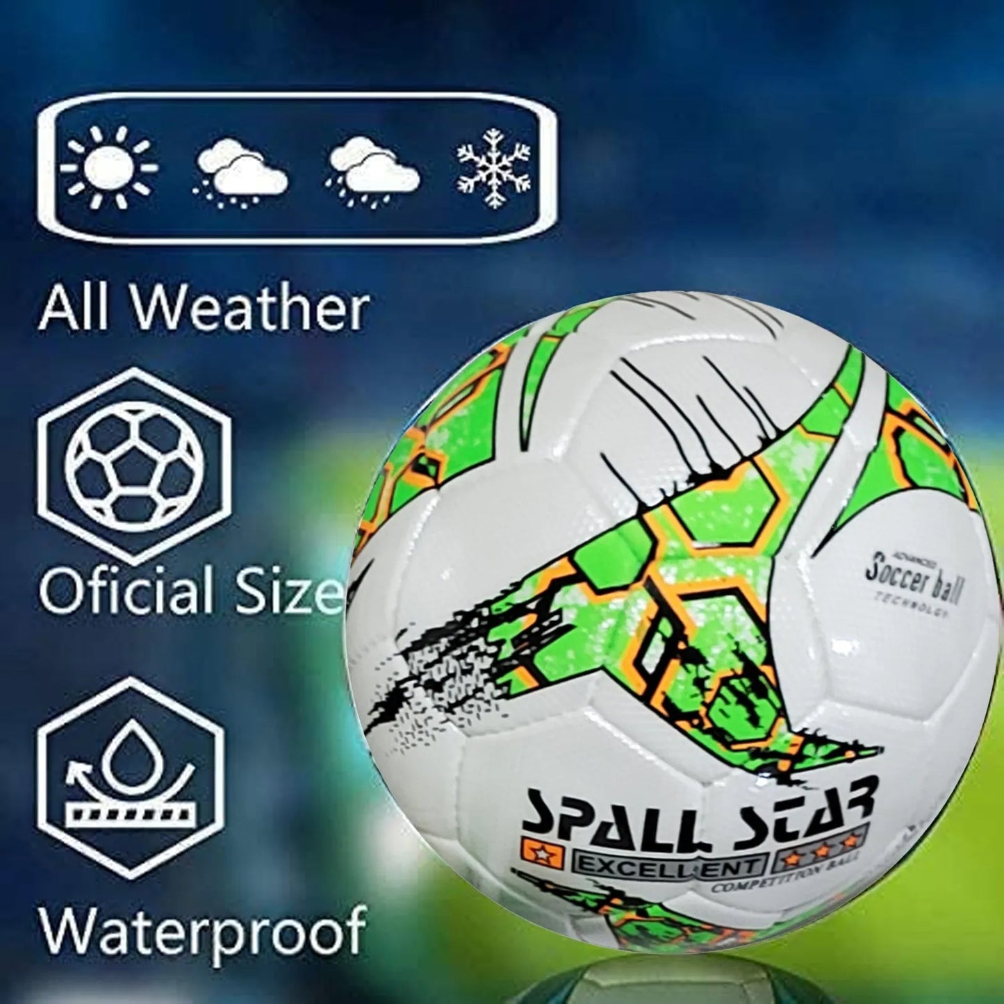 football soccer balls for matches world cup best indoor/outdoor water proof ball for professional training and match men and women youth and adult(cr-701) | ideal for all surfaces, kids & adults