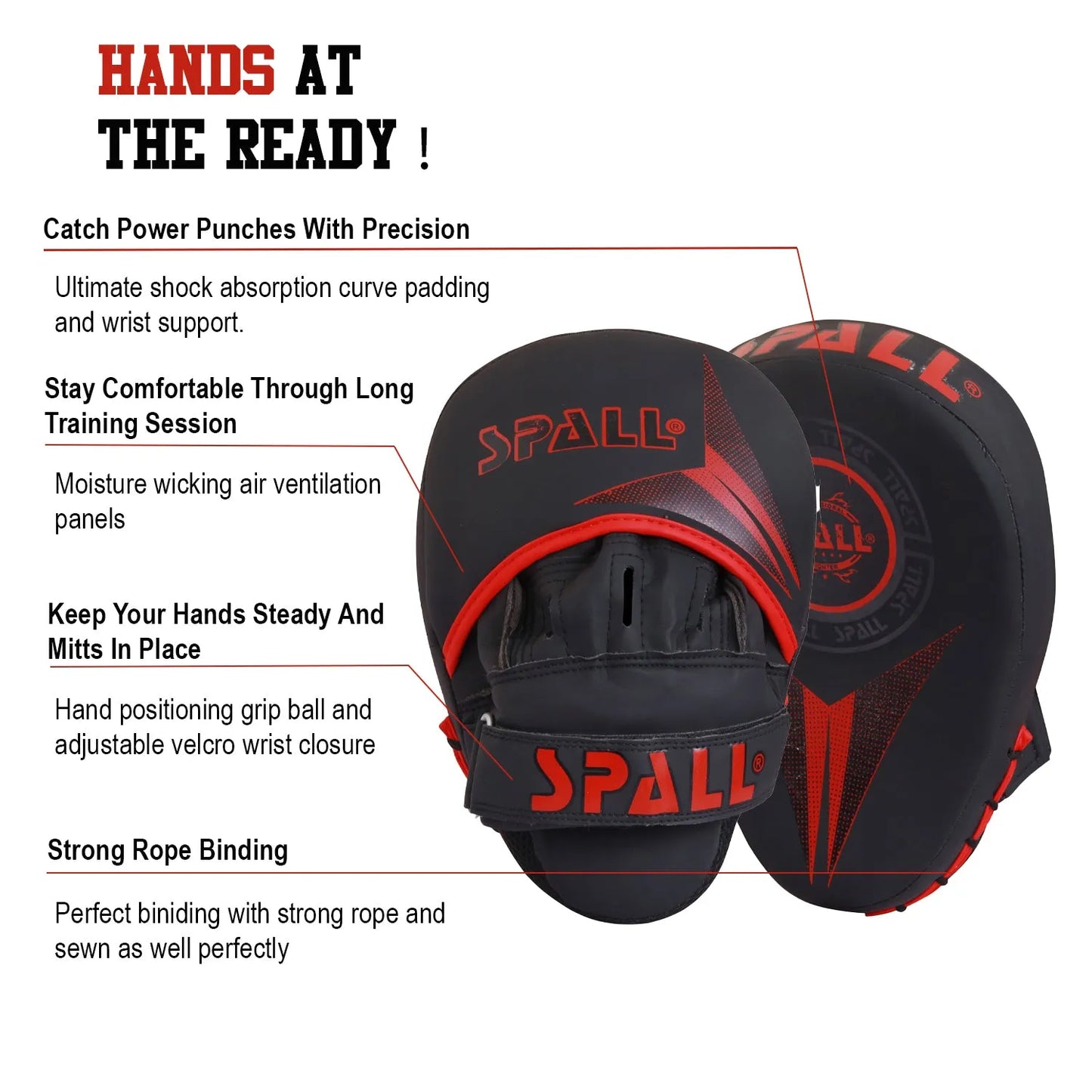 boxing pad hook and jab training pads hand target strike (si-1281) | ideal for all surfaces, kids & adults | match-ready | includes pump & needle | durable & long-lasting performance