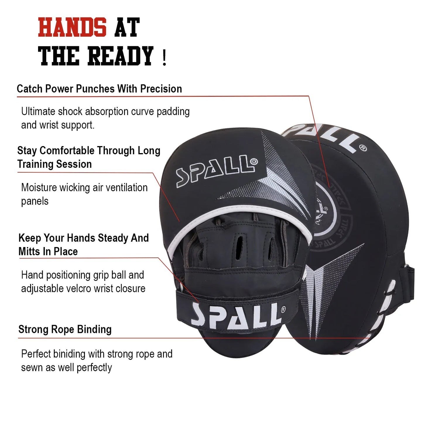 boxing pad hook and jab training pads hand target strike (si-1281) | ideal for all surfaces, kids & adults | match-ready | includes pump & needle | durable & long-lasting performance