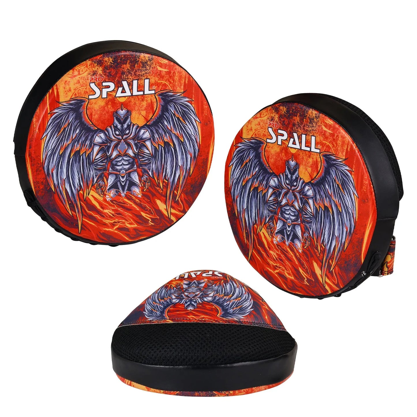 focus pad goal punching mitt for boxing coaching mma kickboxing martial arts training pads for men and women by spall(si-1265) | ideal for all surfaces, kids & adults | match-ready | includes pump & needle