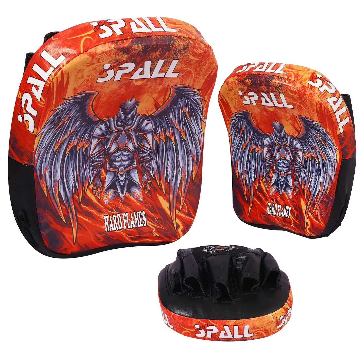 focus pad goal punching mitt for boxing coaching mma kickboxing martial arts training pads for men and women by spall(si-1270) | ideal for all surfaces, kids & adults | match-ready | includes pump & needle