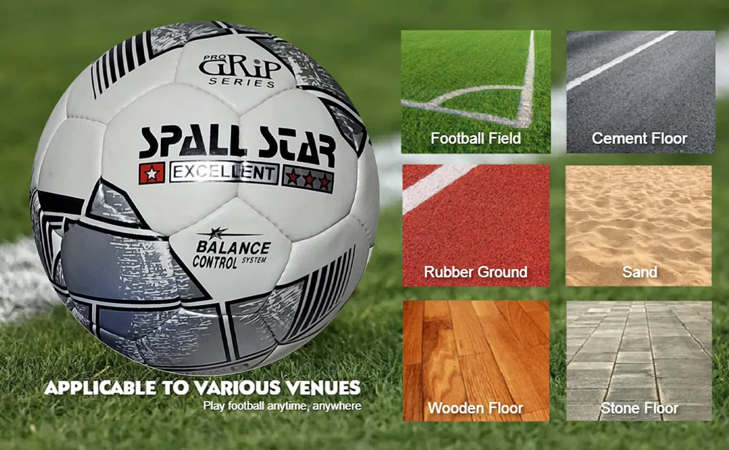 football soccer ball for matches world cup best indoor/outdoor water proof ball for professional training and match men and women youth and adult (gp-612) | ideal for all surfaces, kids & adults
