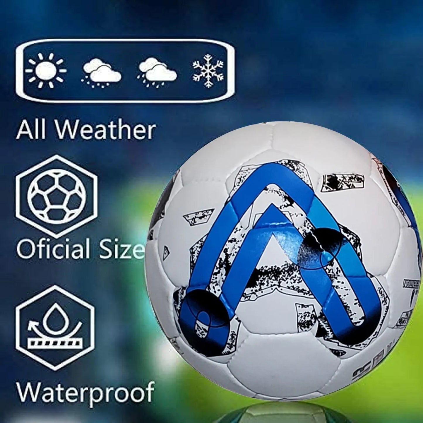 football soccer ball for matches world cup best indoor/outdoor water proof ball for professional training and match men and women youth and adult(gp-661) | ideal for all surfaces, kids & adults