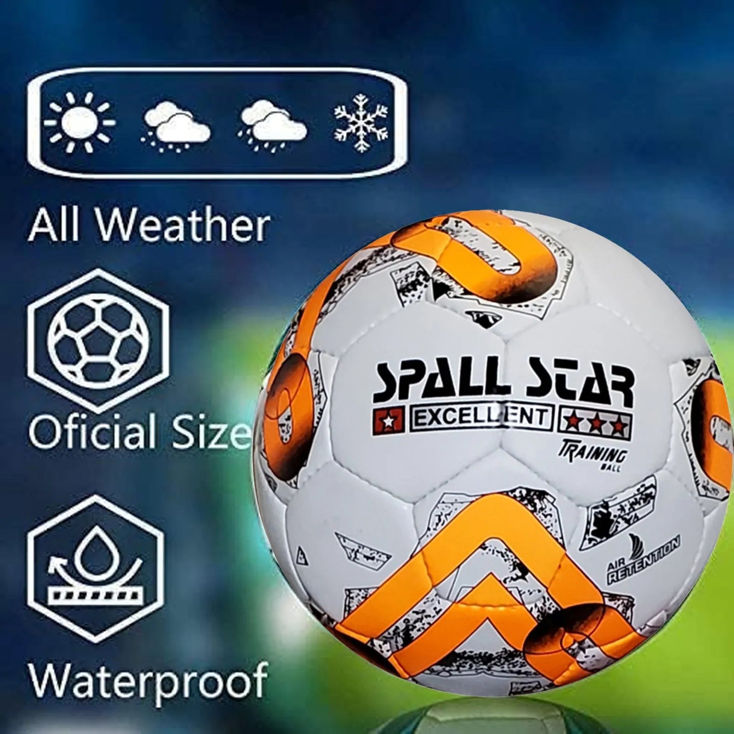 football soccer ball for matches world cup best indoor/outdoor water proof ball for professional training and match men and women youth and adult(gp-661) | ideal for all surfaces, kids & adults