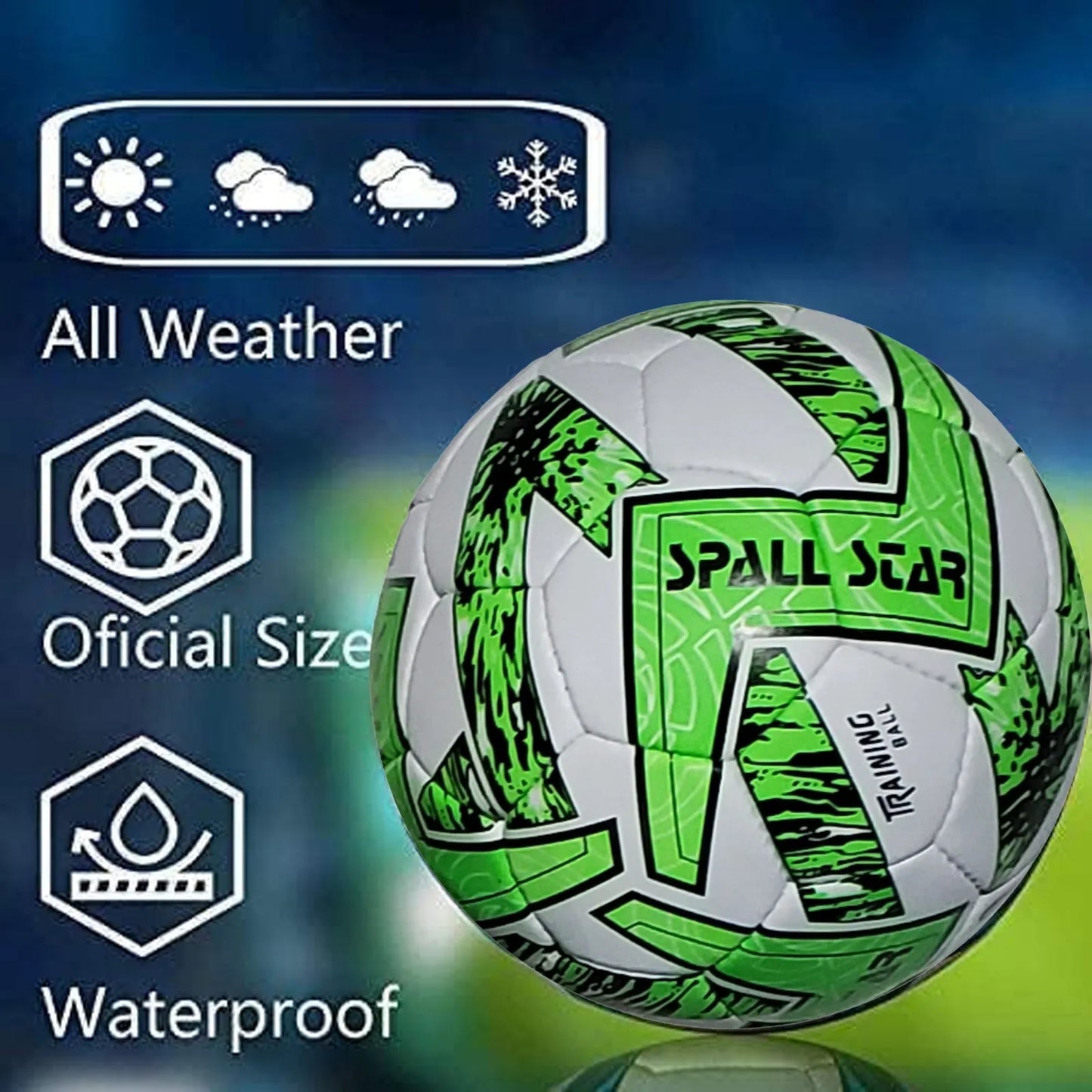 football soccer balls for matches world cup best indoor/outdoor water proof ball for professional training and match men and women youth and adult(gp-662) | ideal for all surfaces, kids & adults