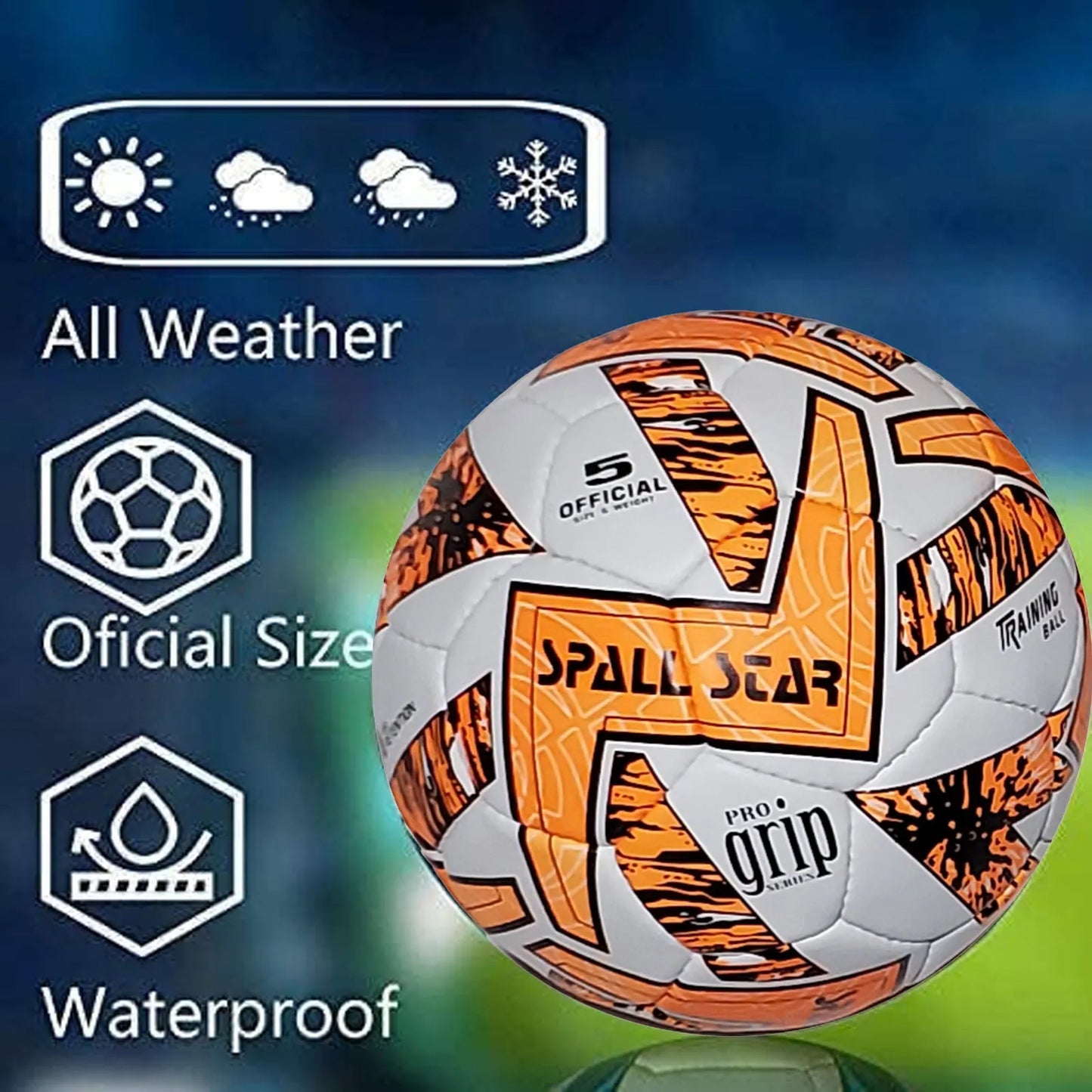 football soccer balls for matches world cup best indoor/outdoor water proof ball for professional training and match men and women youth and adult(gp-662) | ideal for all surfaces, kids & adults