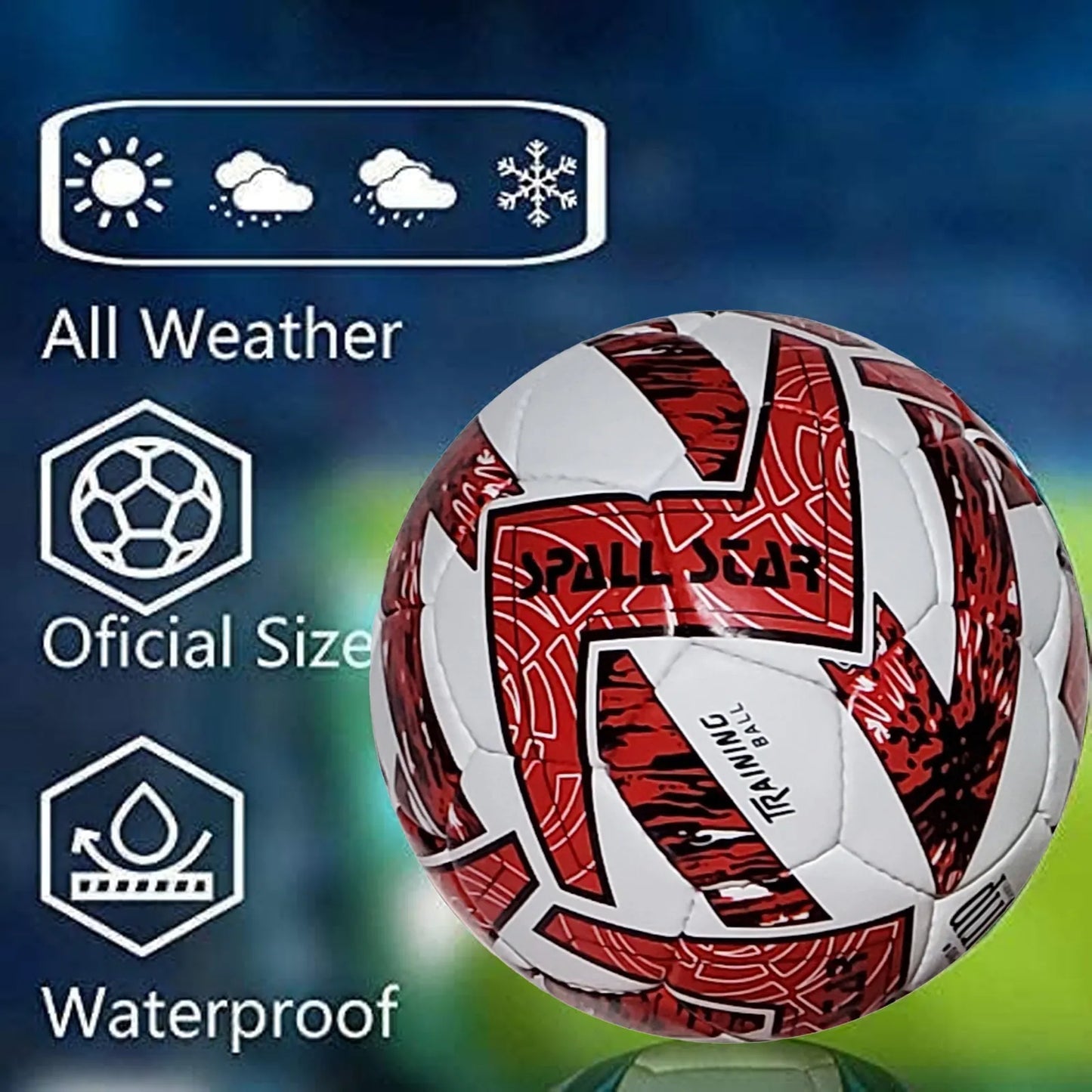 football soccer balls for matches world cup best indoor/outdoor water proof ball for professional training and match men and women youth and adult(gp-662) | ideal for all surfaces, kids & adults