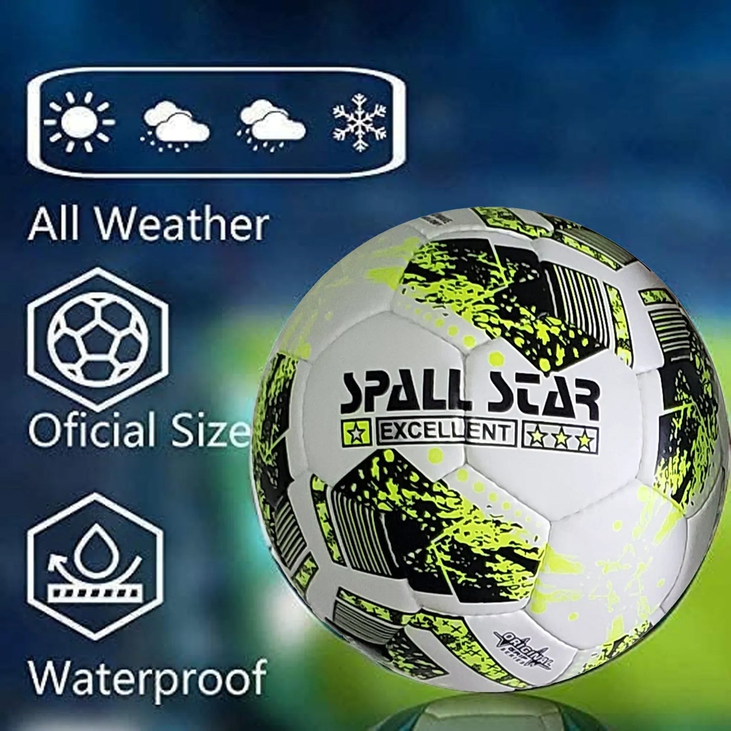football soccer ball for matches world cup best indoor/outdoor water proof ball for professional training and match men and women youth and adult(gp-684) | ideal for all surfaces, kids & adults