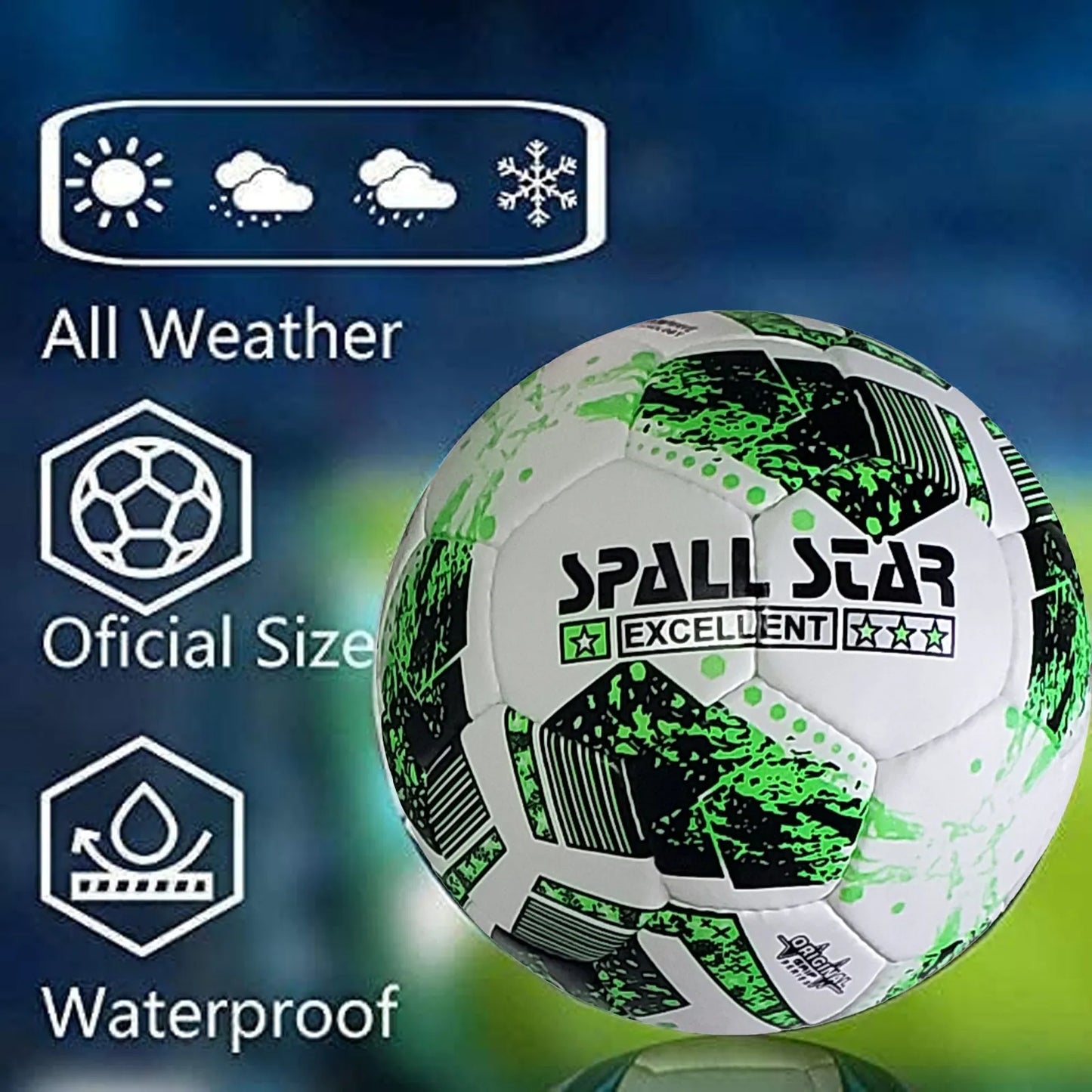 football soccer ball for matches world cup best indoor/outdoor water proof ball for professional training and match men and women youth and adult(gp-684) | ideal for all surfaces, kids & adults