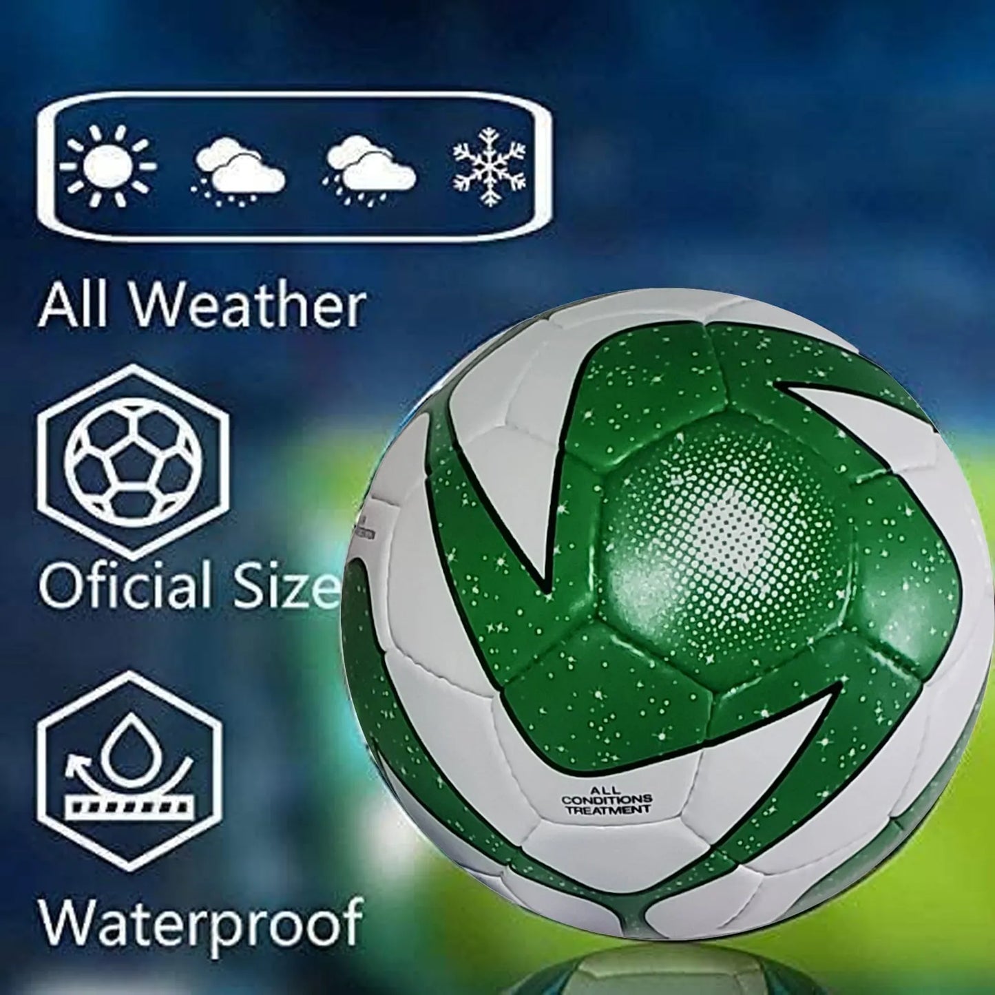 football soccer ball for matches world cup best indoor/outdoor water proof ball for professional training and match men and women youth and adult(gp-703) | ideal for all surfaces, kids & adults