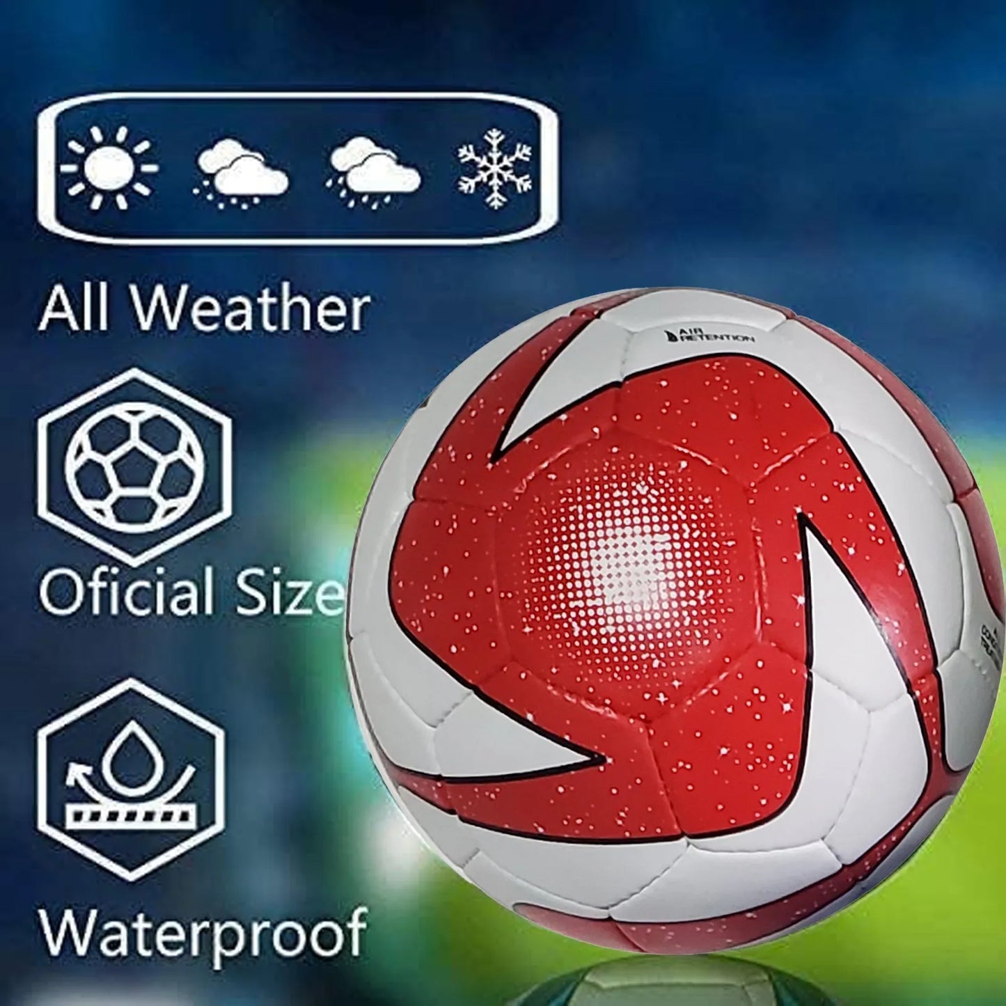 football soccer ball for matches world cup best indoor/outdoor water proof ball for professional training and match men and women youth and adult(gp-703) | ideal for all surfaces, kids & adults