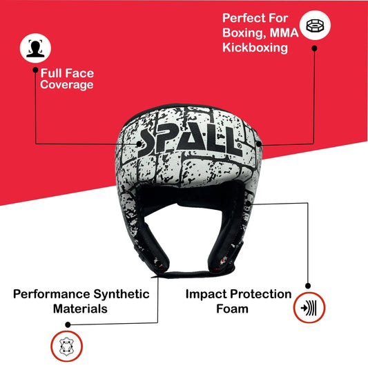 Head Guard For Boxing MMA Training Head Gear Kickboxing For Muay Thai Grappling Sparring Karate Taekwondo Martial Arts (SI-1395) | Ideal for All Surfaces, Kids & Adults | Match-Ready | Includes Pump & Needle