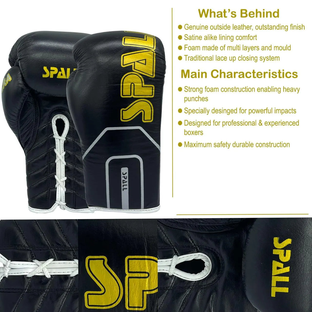 professional boxing gloves for strong punches sparring and kickboxing fighting punch bag workout muay thai and training | ideal for all surfaces, kids & adults | match-ready | includes pump & needle