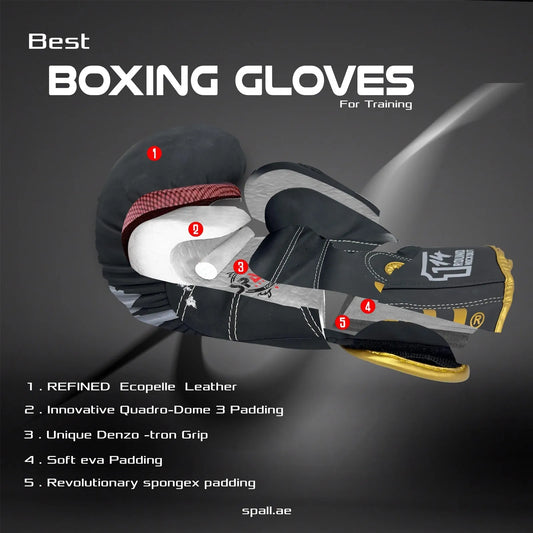 Professional Boxing Gloves For Strong Punches Sparring And Kickboxing Fighting Punch Bag Workout Muay Thai And Training (1491) | Ideal for All Surfaces, Kids & Adults | Match-Ready | Includes Pump & Needle